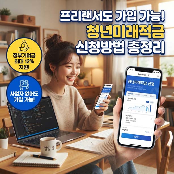 프리랜서 청년미래적금 신청방법 총정리|사업자 없어도 가입 가능? 정부기여금 받는 조건까지 (2026 최신) 3 프리랜서 청년미래적금 신청방법 총정리|사업자 없어도 가입 가능? 정부기여금 받는 조건까지 (2026 최신)
